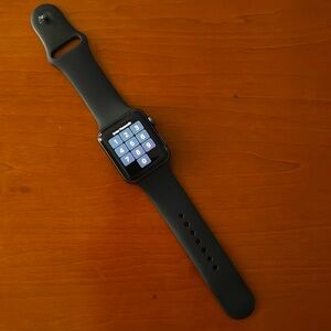 Apple Watch Series 3, 42mm Aluminum Case, 10N-X Glass, Composite Black, WR-50m